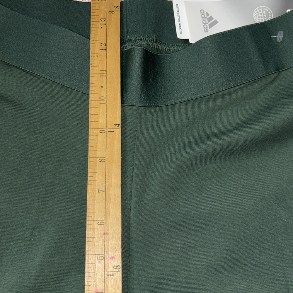 ADIDAS LEGGINGS 3-STRIPES - GREEN OXIDE/WHITE WOMEN, SIZE 3X - Picture 6 of 10